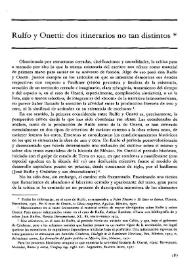 Rulfo y Onetti: dos itinerarios no tan distintos / Pilar Rodríguez Alonso | Biblioteca Virtual Miguel de Cervantes
