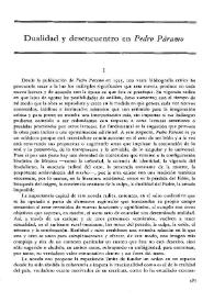 Dualidad y desencuentro en "Pedro Páramo" / Mario Muñoz | Biblioteca Virtual Miguel de Cervantes