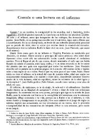 Comala o una lectura en el infierno / Amancio Sabugo Abril | Biblioteca Virtual Miguel de Cervantes