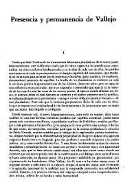 Presencia y permanencia de Vallejo / Jorge Rodríguez Padrón | Biblioteca Virtual Miguel de Cervantes
