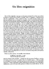 Un libro enigmático / Félix Gabriel Flores | Biblioteca Virtual Miguel de Cervantes