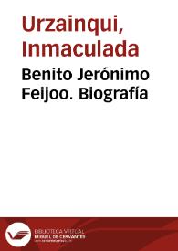 Benito Jerónimo Feijoo. Biografía | Biblioteca Virtual Miguel de Cervantes
