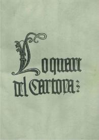 Lo Quart del Cartoxa | Biblioteca Virtual Miguel de Cervantes