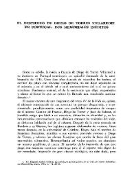 El destierro de Diego de Torres Villarroel en Portugal: dos memoriales inéditos / Guy Mercadier | Biblioteca Virtual Miguel de Cervantes