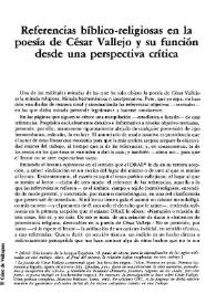 Referencias bíblico-religiosas en la poesía de César Vallejo y su función desde una perspectiva crítica / Francisco Martínez García | Biblioteca Virtual Miguel de Cervantes