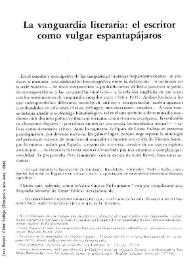 La vanguardia literaria: el escritor como vulgar espantapájaros / Fernando R. Lafuente | Biblioteca Virtual Miguel de Cervantes