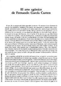 El arte agónico de Fernando García Curten / Abelardo Castillo | Biblioteca Virtual Miguel de Cervantes