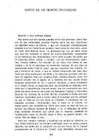 Carta de un remoto muchacho / Janer Cristaldo; traducción Juan José Mouriño Mosquera | Biblioteca Virtual Miguel de Cervantes