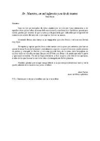 Sr. Maestro, en mi infancia y en la de tantos / Juan Farias | Biblioteca Virtual Miguel de Cervantes