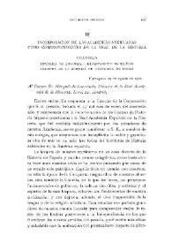 Incorporación de las Academias americanas como correspondientes de la Real de la Historia [Colombia] / Luis Patrón R. | Biblioteca Virtual Miguel de Cervantes