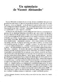 Un epistolario de Vicente Aleixandre / Concha Zardoya | Biblioteca Virtual Miguel de Cervantes