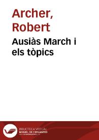 Ausiàs March i els tòpics | Biblioteca Virtual Miguel de Cervantes