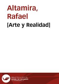 [Arte y Realidad] | Biblioteca Virtual Miguel de Cervantes