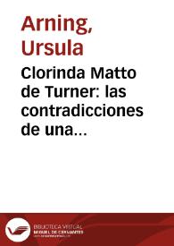 Clorinda Matto de Turner: las contradicciones de una identidad en un universo acotado / Ursula Arning | Biblioteca Virtual Miguel de Cervantes