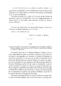 Proyecto de informe acerca del libro publicado por D. Julián M. Rubio y Esteban, titulado "La Infanta Carlota Joaquina y la política de España en América" (1808-1812) / Eduardo Ibarra y Rodríguez | Biblioteca Virtual Miguel de Cervantes