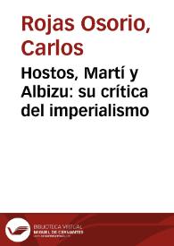 Hostos, Martí y Albizu: su crítica del imperialismo | Biblioteca Virtual Miguel de Cervantes