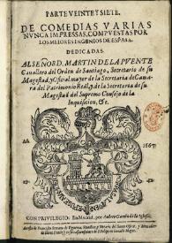 Parte veinte y siete de comedias varias nunca impressas compuestas por las meiores ingenios de España ... | Biblioteca Virtual Miguel de Cervantes