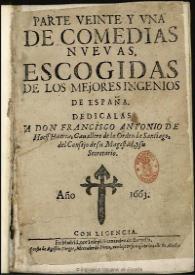 Parte veinte y vna de Comedias nueuas escogidas de los mejores ingenios de España ... | Biblioteca Virtual Miguel de Cervantes