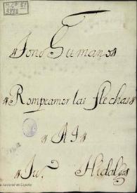 Rompe amor las flechas : tono humano : a 4 / Ju. Hidalgo | Biblioteca Virtual Miguel de Cervantes