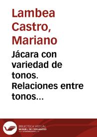 Jácara con variedad de tonos. Relaciones entre tonos humanos y música teatral en el siglo XVII / Mariano Lambea, Lola Josa | Biblioteca Virtual Miguel de Cervantes