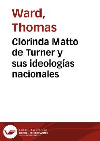 Clorinda Matto de Turner y sus ideologías nacionales / Thomas Ward | Biblioteca Virtual Miguel de Cervantes