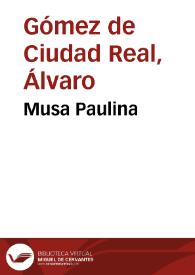 Musa Paulina / Aluari Gomez ... | Biblioteca Virtual Miguel de Cervantes