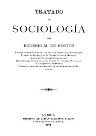 Tratado de sociología / por Eugenio M. de Hostos | Biblioteca Virtual Miguel de Cervantes