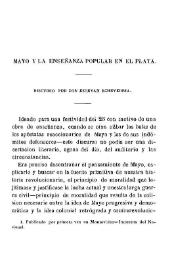Mayo y la enseñanza popular en el Plata [1873] | Biblioteca Virtual Miguel de Cervantes