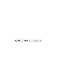 Asamblea Amistosa Literaria / José Luis de Pando Villarroya | Biblioteca Virtual Miguel de Cervantes