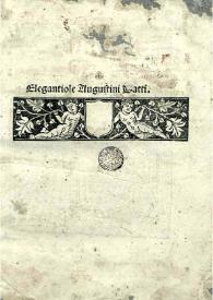 Elegantiole Augustini Datti | Biblioteca Virtual Miguel de Cervantes