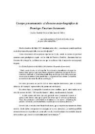 Cuerpo y monumento: el discurso auto-biográfico de Domingo Faustino Sarmiento / Cecilia Beatriz Corona Martínez de Calvo | Biblioteca Virtual Miguel de Cervantes