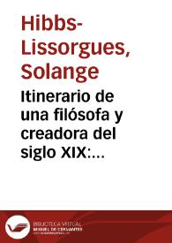 Itinerario de una filósofa y creadora del siglo XIX: Concepción Jimeno de Flaquer / Solange Hibbs-Lissorgues | Biblioteca Virtual Miguel de Cervantes