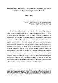 Romanticismo, feminidad e imaginarios nacionales. Las "Lucía Miranda" de Rosa Guerra y Eduarda Mansilla / Remedios Mataix | Biblioteca Virtual Miguel de Cervantes