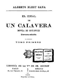 El ideal de un calavera : novela de costumbres. Tomo 1 | Biblioteca Virtual Miguel de Cervantes