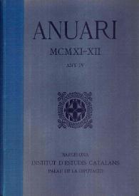 Més informació sobre Anuari MCMXI-XII / Institut d'Estudis Catalans