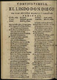 El lindo don Diego / Agustín Moreto ; texto base de Francisco Sáez Raposo | Biblioteca Virtual Miguel de Cervantes
