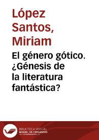 El género gótico. ¿Génesis de la literatura fantástica? | Biblioteca Virtual Miguel de Cervantes