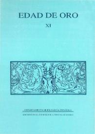 Edad de Oro, núm. 9 (Primavera de 1992). [Homenaje a José Manuel Blecua] | Biblioteca Virtual Miguel de Cervantes