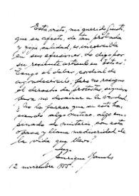 Banchs, Enrique. 12 de noviembre de 1955 | Biblioteca Virtual Miguel de Cervantes