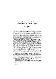 La polémica en torno a La Perinola de Quevedo con un texto inédito / Fernando Plata | Biblioteca Virtual Miguel de Cervantes