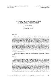 El debate internacional sobre el desarrollo sostenible / Eguzki Urteaga | Biblioteca Virtual Miguel de Cervantes