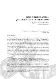 Cine e inmigración. ¿"El puente" a la felicidad? / Magdalena Garrido Caballero | Biblioteca Virtual Miguel de Cervantes