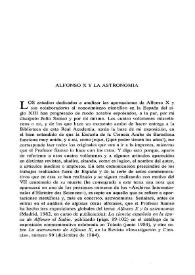 Alfonso X y la astronomía / Juan Vernet | Biblioteca Virtual Miguel de Cervantes