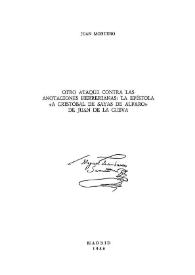 Otro ataque contra las "Anotaciones" herrerianas : La epistola "A Cristobal de Sayas de Alfaro" de Juan de la Cueva / Juan Montero | Biblioteca Virtual Miguel de Cervantes