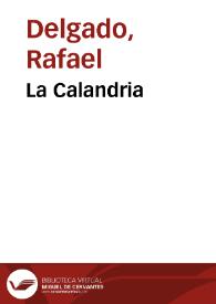 La Calandria / Rafael Delgado | Biblioteca Virtual Miguel de Cervantes