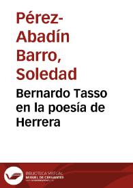 Bernardo Tasso en la poesía de Herrera / Soledad Pérez-Abadín Barro | Biblioteca Virtual Miguel de Cervantes