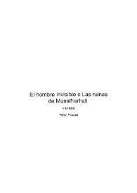 El hombre invisible o Las ruinas de Munsterhall : novela histórica original del tiempo de las Cruzadas | Biblioteca Virtual Miguel de Cervantes