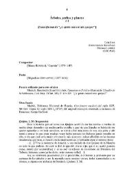 Árboles, yerbas y plantas : [Contrafactum de "¿A quién contaré mis quejas?"] / compositor, Mateo Romero; poeta Miguel de Cervantes; transcripción poético-musical, Lola Josa y Mariano Lambea | Biblioteca Virtual Miguel de Cervantes