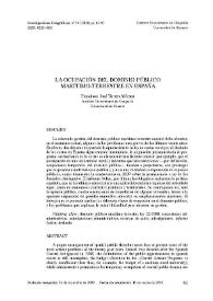 La ocupación del dominio público marítimo-terrestre en España / Francisco José Torres Alfosea | Biblioteca Virtual Miguel de Cervantes