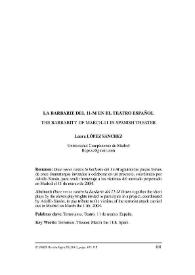 La barbarie del 11-M en el teatro español =The barbarity of March-11 in spanish theater / Laura López Sánchez | Biblioteca Virtual Miguel de Cervantes